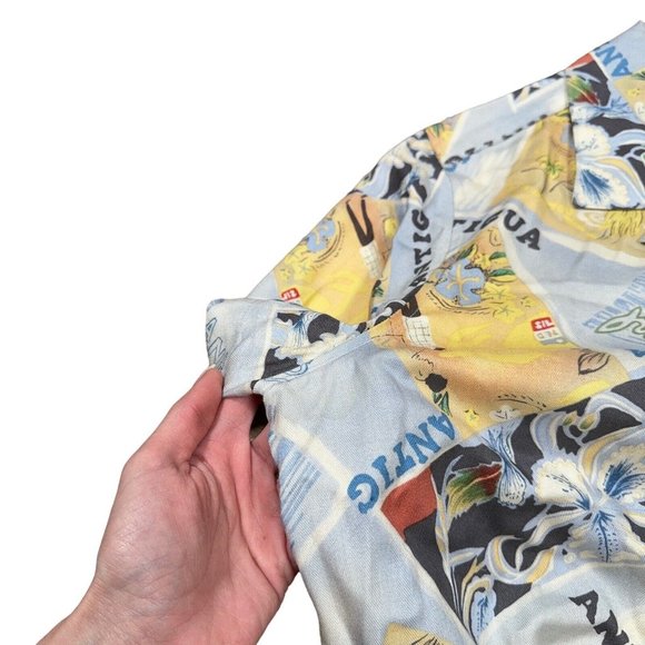 La Cabana Hawaiian Shirt Women's Sz L Antigua Button Up Casual Multicolor - Picture 2 of 7